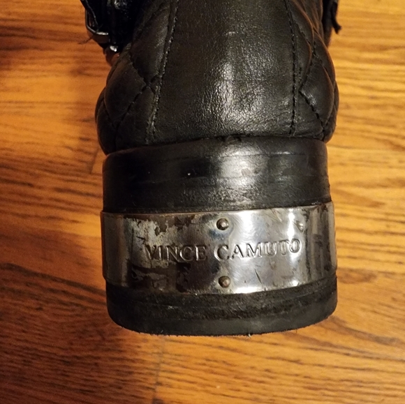 Vince Camuto Quilted Moto Leather Boots US 7M EU 37 - Picture 4 of 8
